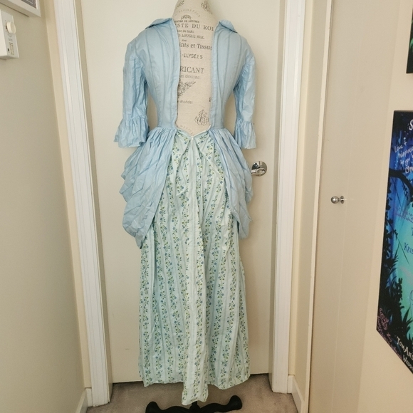 Antique Colonial Fronteer Floral Dress - Picture 5 of 15